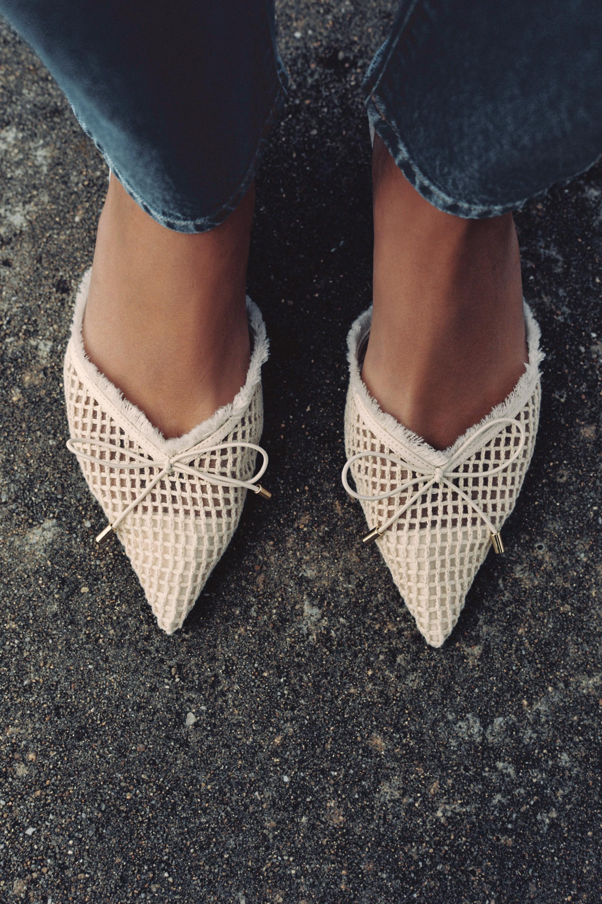 BOW SLINGBACK SHOES